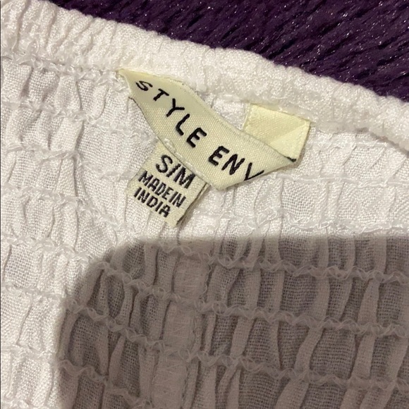 SOLD White Strapless shirt! - Picture 2 of 2